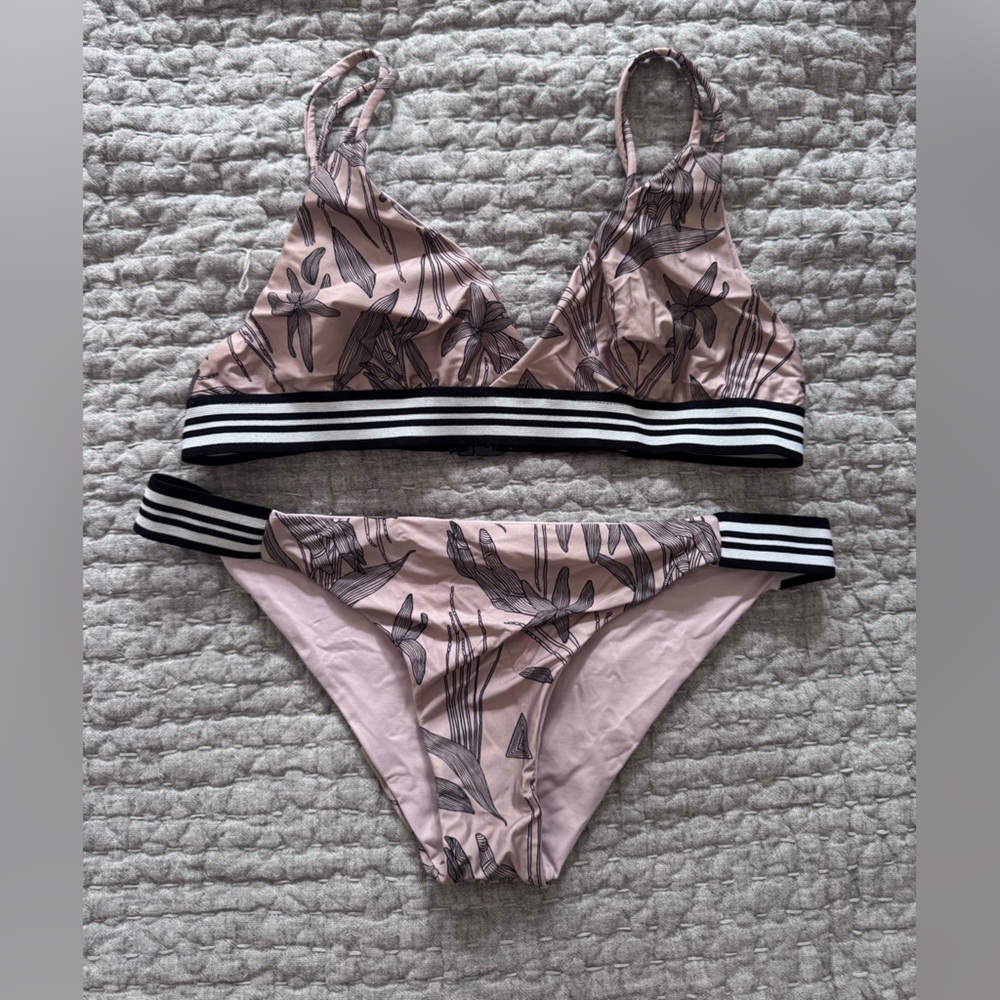 Tavik Pink and Black Bikini Set